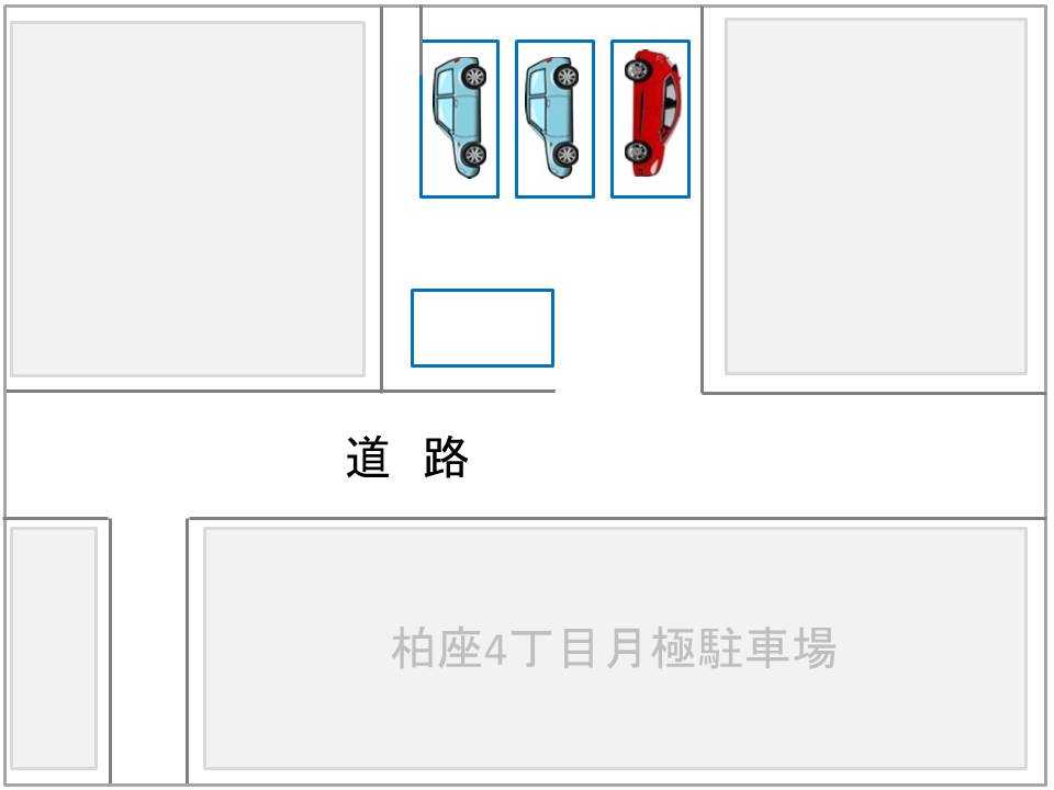 柏座4丁目東駐車場配置図