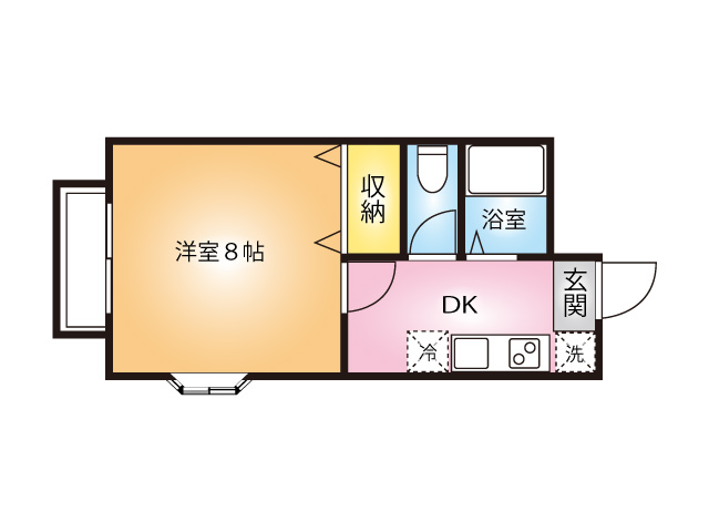 日進セントラルハイツⅠ角部屋間取り図（106号室）