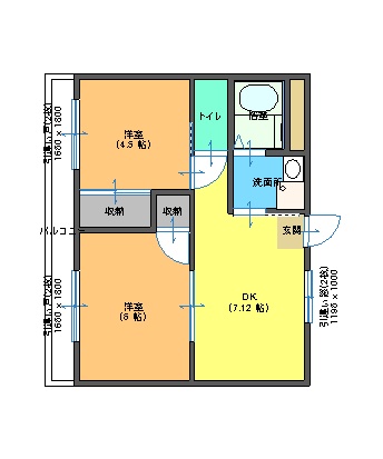 石田ハイツD＿リノッタ間取り図