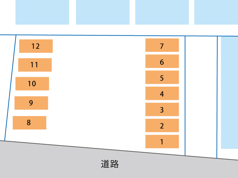 備後西4丁目月極駐車場 配置図