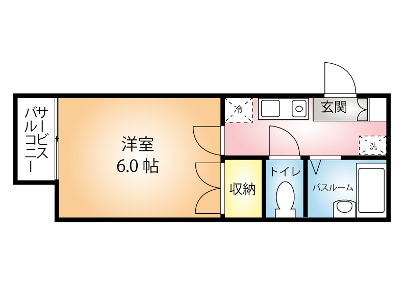 モンシャトー東大成ⅡB　ユースフルベイビーブルー間取り