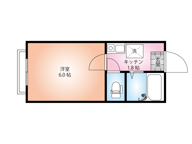 クレスト大宮Ⅰ-102-リフレッシュライム　間取り図